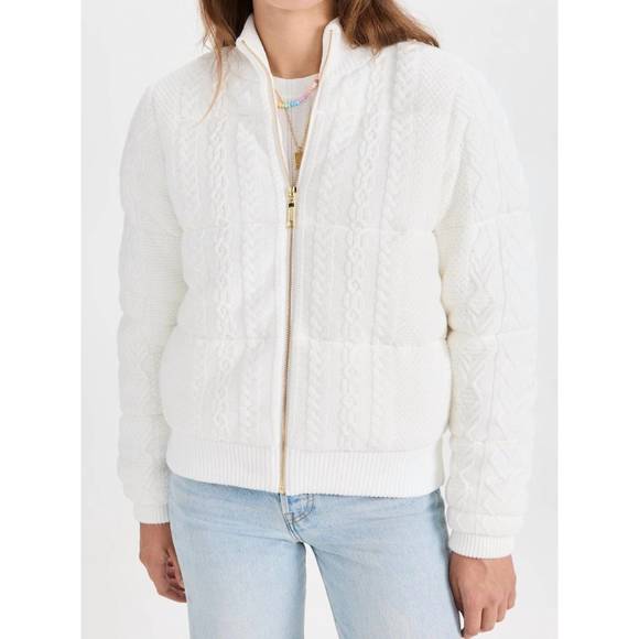 NEW LOVESHACKFANCY andora bomber jacket in cream